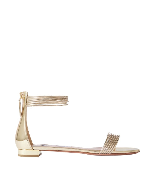Sway metallic-leather sandals