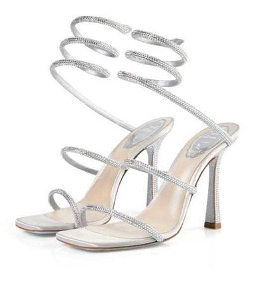 SILVER JEWEL SANDALS CLEO