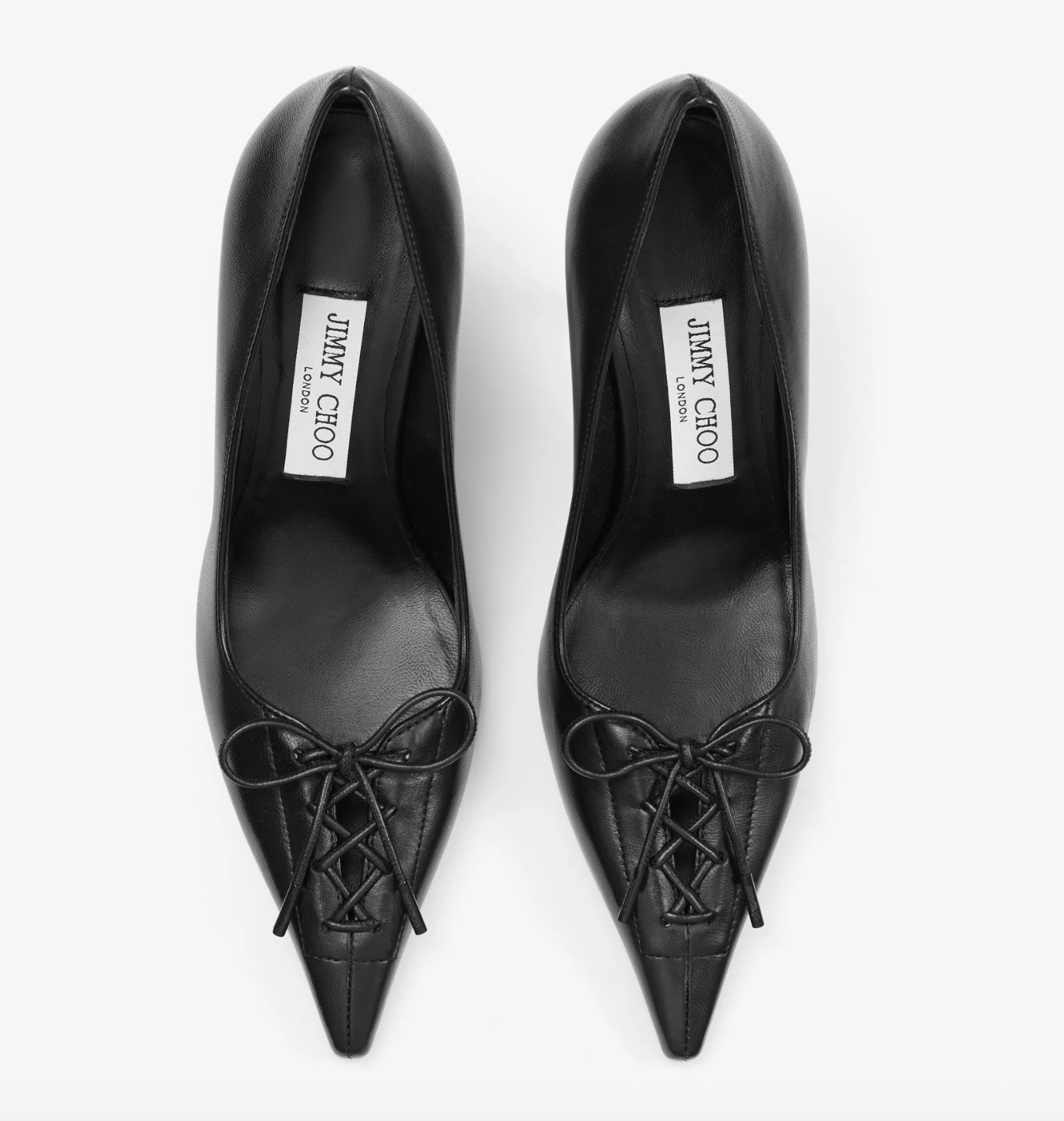 Scarlett 95 - Black Nappa Leather Pumps