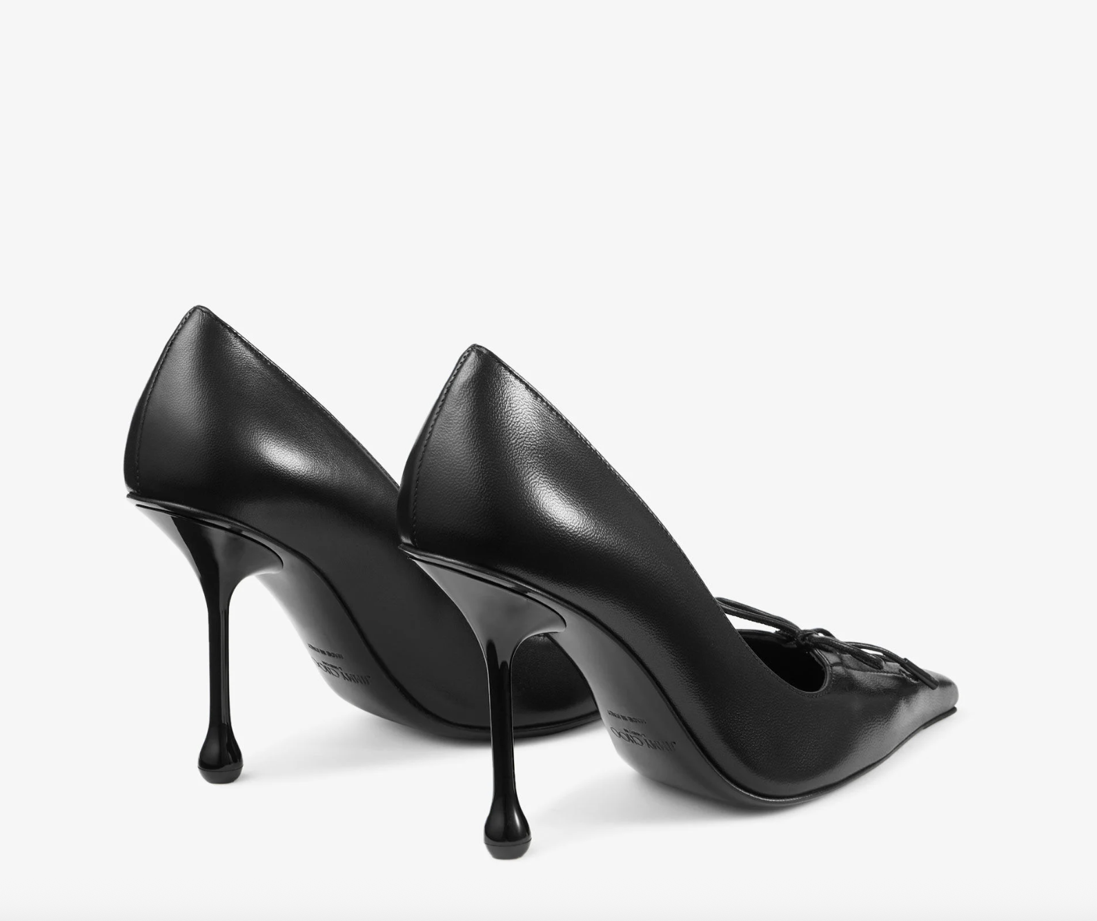 Scarlett 95 - Black Nappa Leather Pumps
