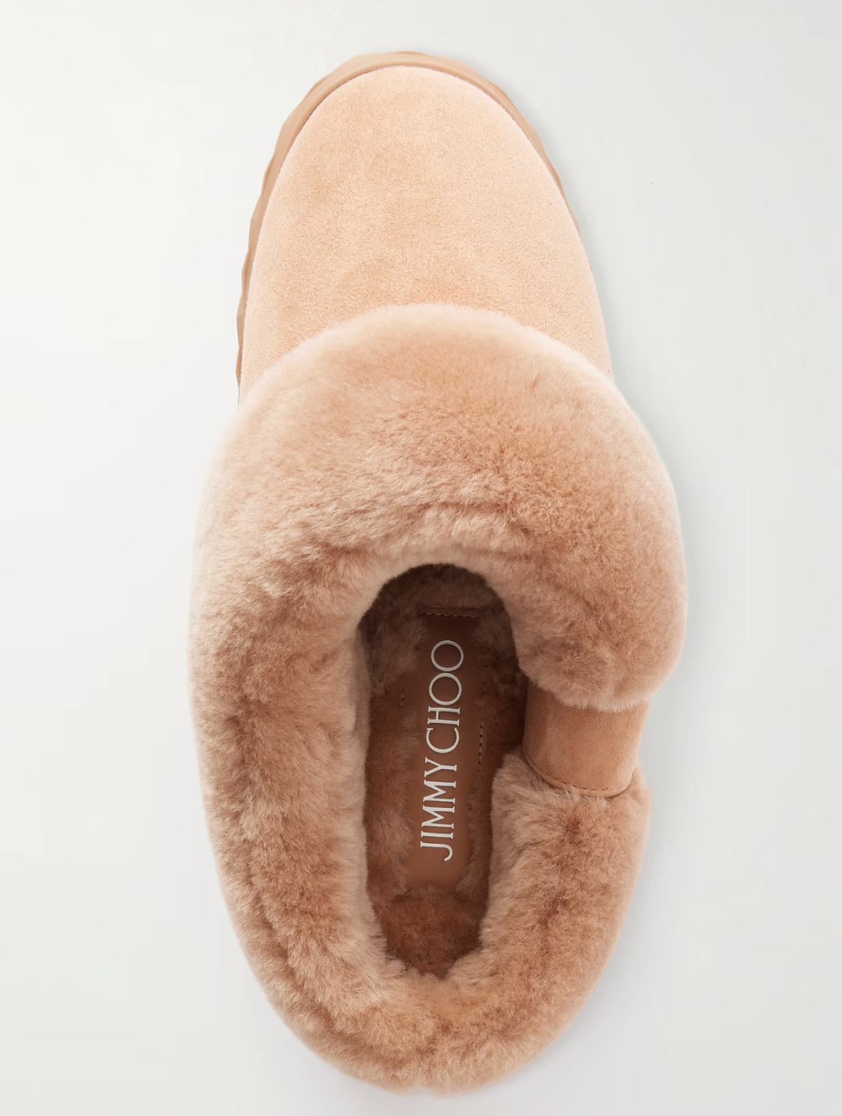 Diamond shearling mules