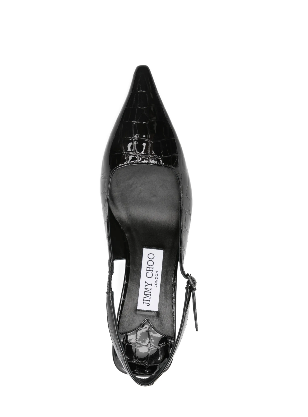 Amel crocodile-effect slingback pumps
