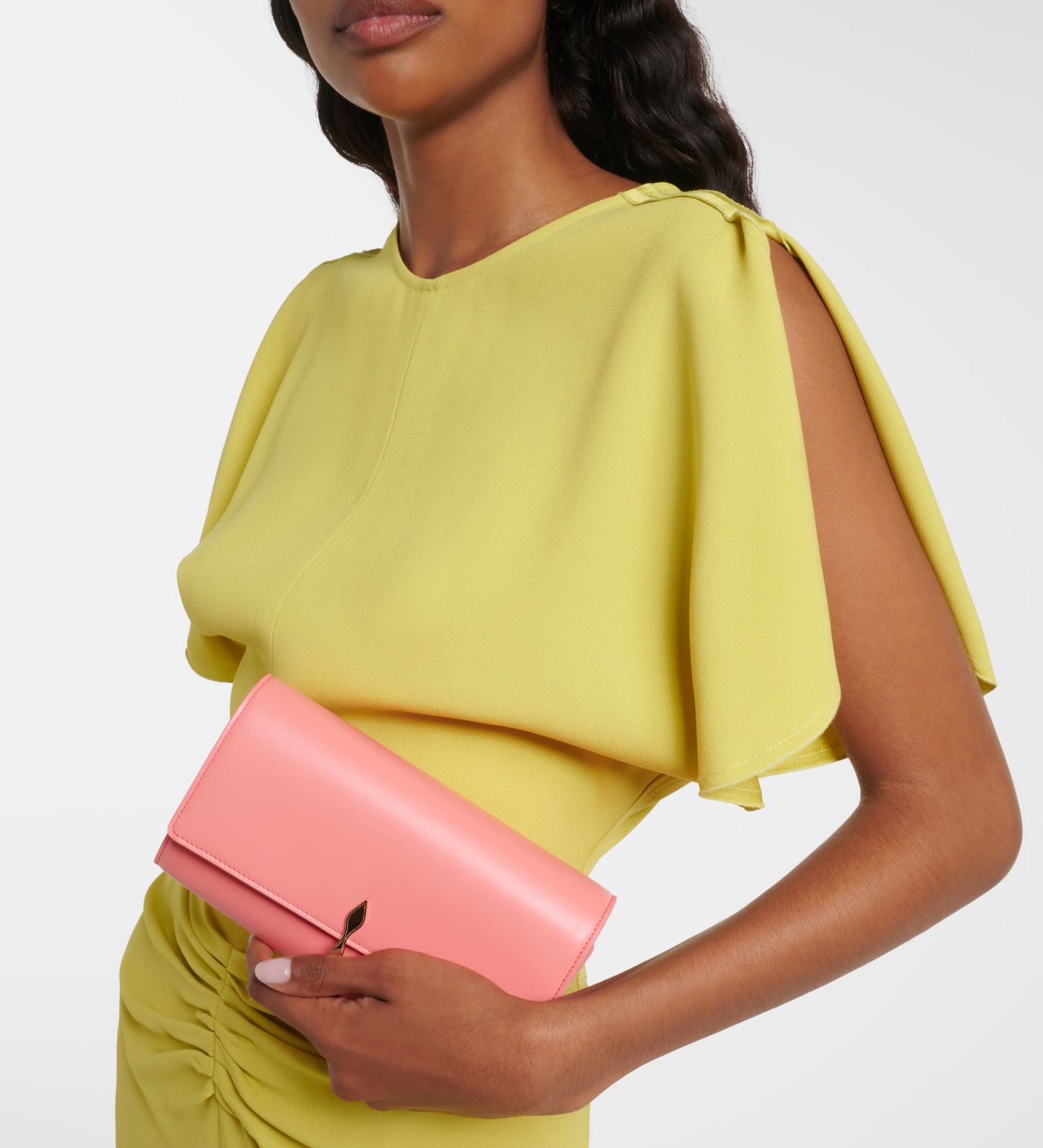 Bettina Small leather wallet on chain