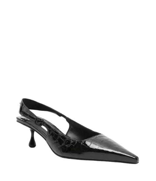 Amel crocodile-effect slingback pumps