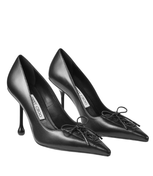 Scarlett 95 - Black Nappa Leather Pumps