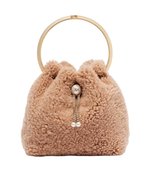 Bon Bon Small shearling bucket bag