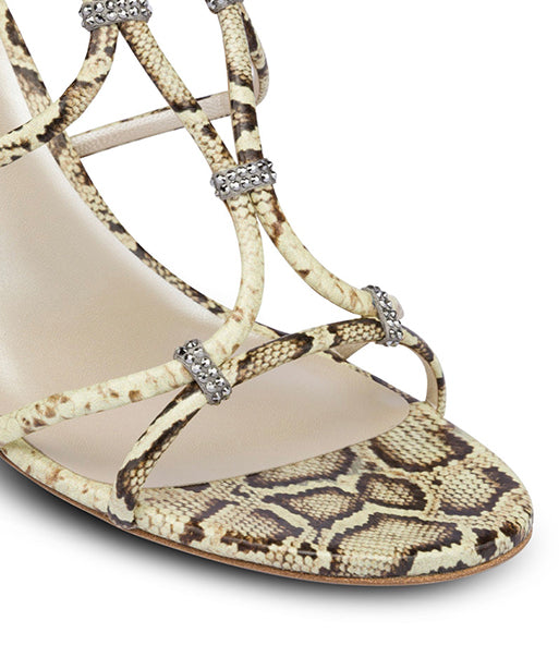 CLIPPY ANIMAL PRINT MIDI HEEL SANDALS