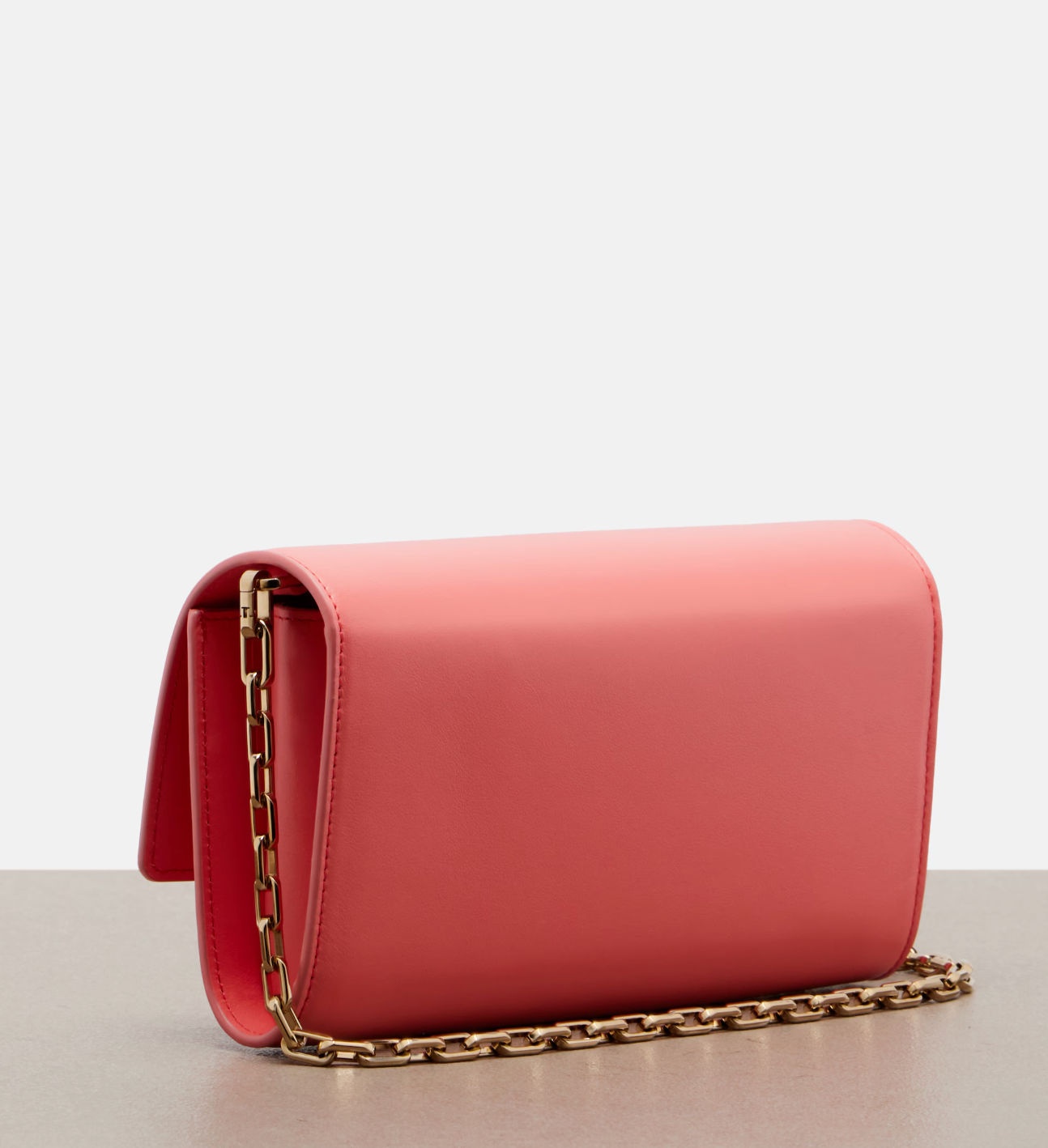 Bettina Small leather wallet on chain