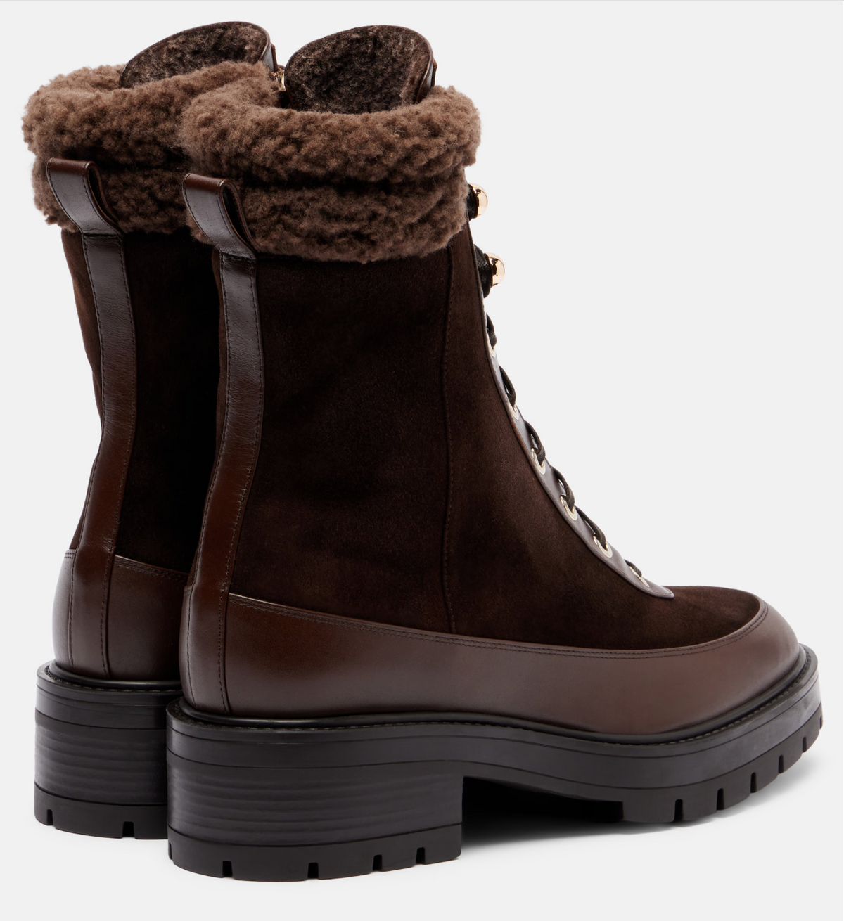 Aquazzura Very Cortina suede lace-up boots